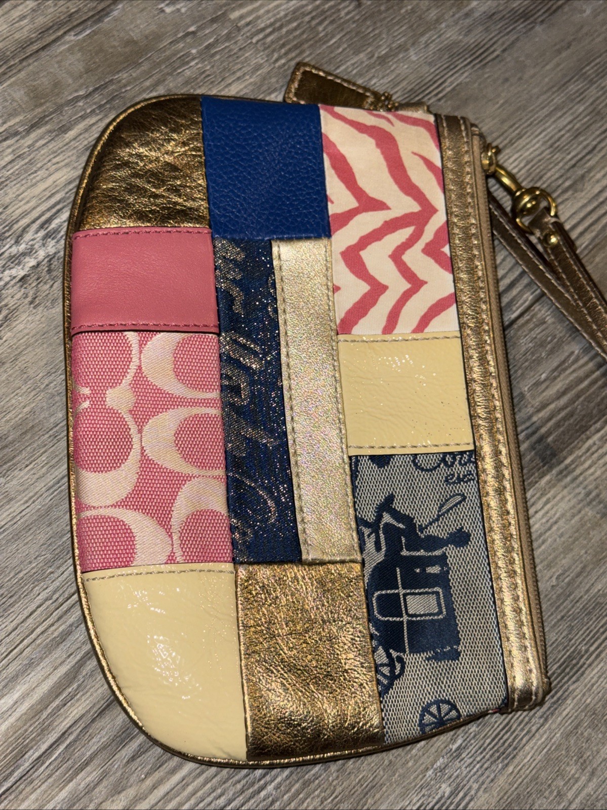 COACH Y2K 2000s  Multicolor Flat Patchwork Wristl… - image 4