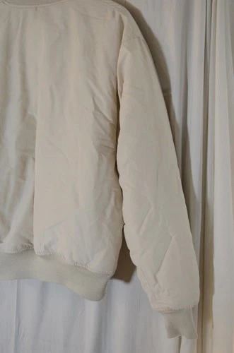 Nike Jordan Cream Padded MA-1 Bomber Jacket Quilted Lining Jumpman Sleeve image 9