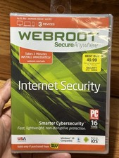 Webroot SecureAnywhere Internet Security - Full Version Windows Mac 3 Devices