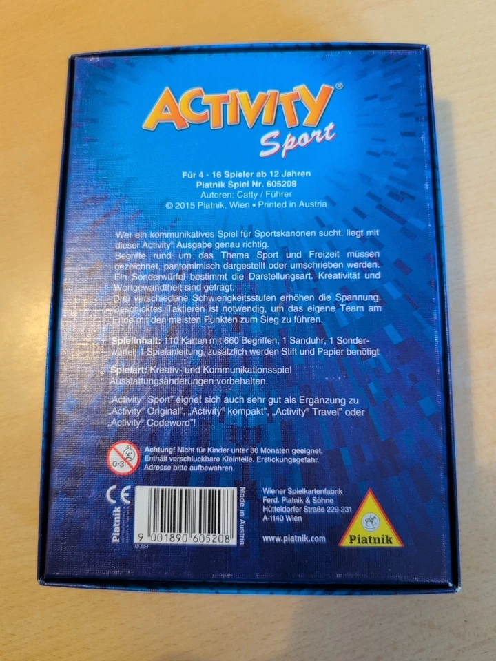 S151 - Activity Sport - Action- und Ratespiel für Sportbegeisterte (Piatnik) - Bild 2 von 3
