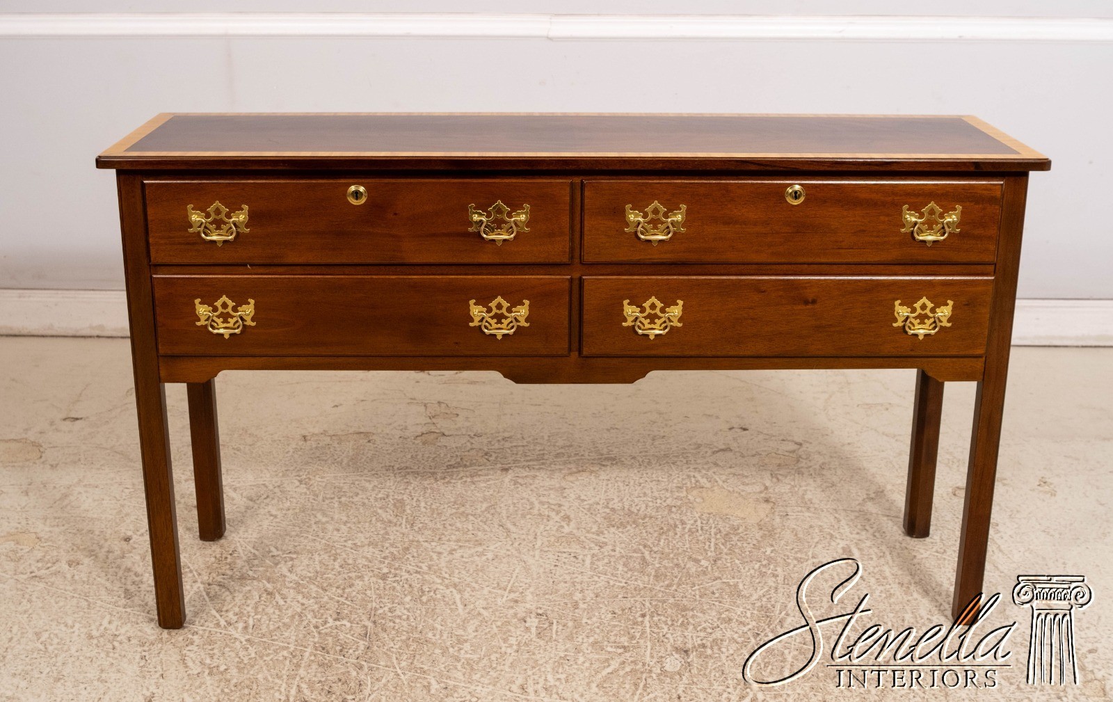 L70974: MADISON SQUARE 4 Drawer Mahogany Server Commode