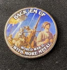 Colorized Kennedy JFK Half Dollar World War II Back 'Em Up Free Shipping