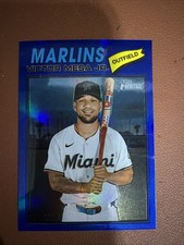 2025 Topps Heritage High Number Victor Mesa Jr Blue Refractor RC /150 #690 MIA