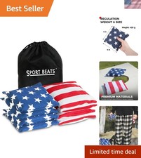 Cornhole Bags Set of 8 Regulation Weight Size Includes Carry Case