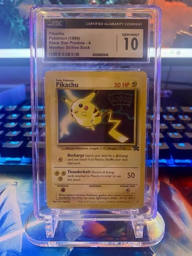 Pikachu Black Star Promos No. 4 (1999) Mewtwo Strikes Back CGC 10