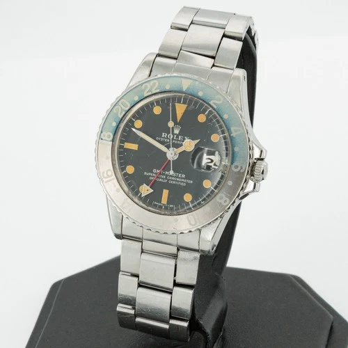Men's Rolex GMT-Master Date 'Pepsi' Ref.#1675 40mm Black Dial W260-1