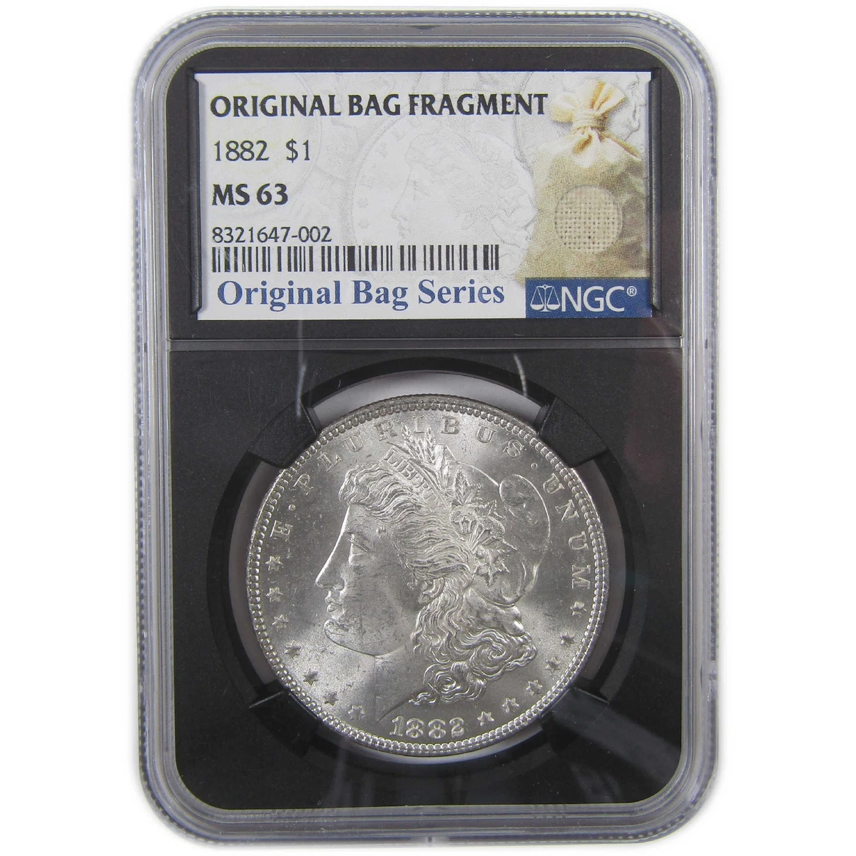 Silver MS 63 Graded 1882 Year Morgan US Dollars (1878-1921) for