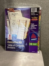 Avery Executive Kit Table of Contents Dividers 8 Tabs, #11276