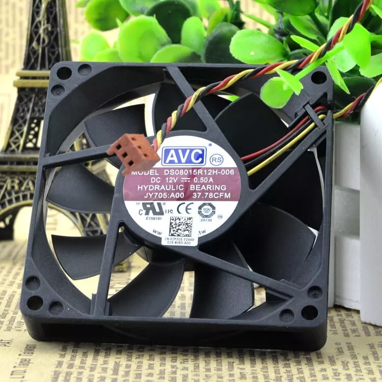 AVC DS08015R12H-006 8015 12V 0.50A 8cm 3pin Cooling Fan - Image 4 of 4