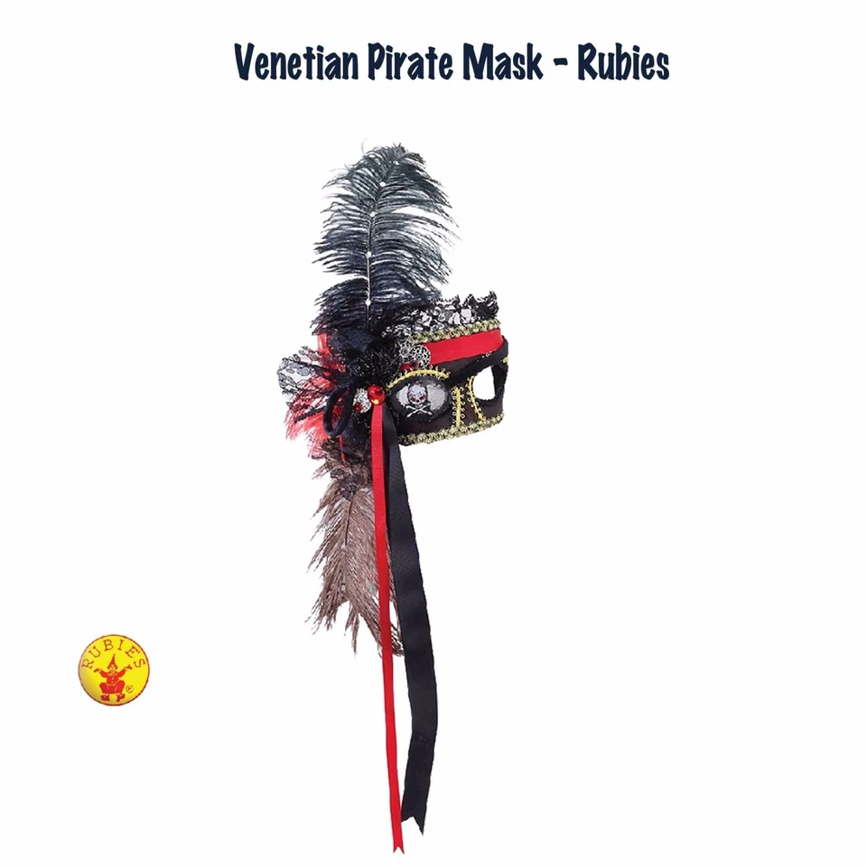 Venetian Pirate Lady Mask Adult Buccaneer Beauty Skull Masquerade Party Costume — 第 2/3 张图片