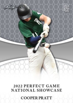 Cooper Pratt 2022 Blatt Perfekt Spiel '' 1. Letztes Bedruckt '' Rookie Card #34