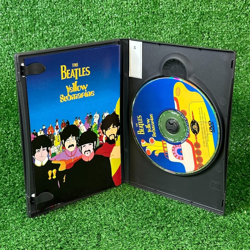 The Beatles Yellow Submarine (DVD, 1968) Case + Cover Art + Clean Disc