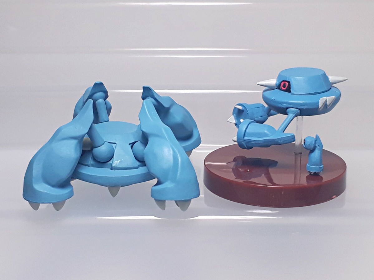 みずいろ メタヘキテ Metagross Metang Beldum Pokemon Figure Tomy 2004 Zukan 1/40