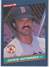 1986 Leaf Donruss - JACKIE GUTIERREZ - #335 - Boston Red Sox BOX FRESH