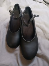 THEATRICALS High Heel Tap Dancing Shoes Black Size 8.5 M Model T8800 EUC