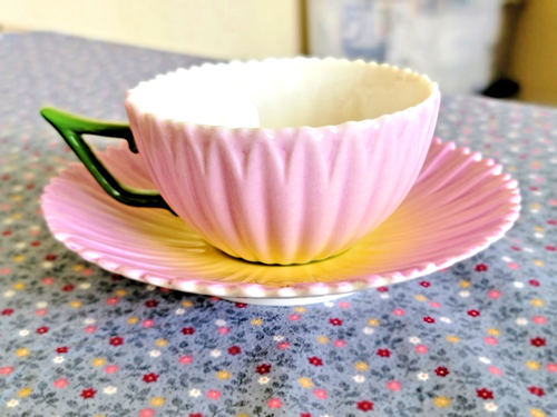 VTG Laura Ashley Tea Cups & Saucers Flower Lavendar Yellow Handpainted Set of 4 - Picture 22 of 24