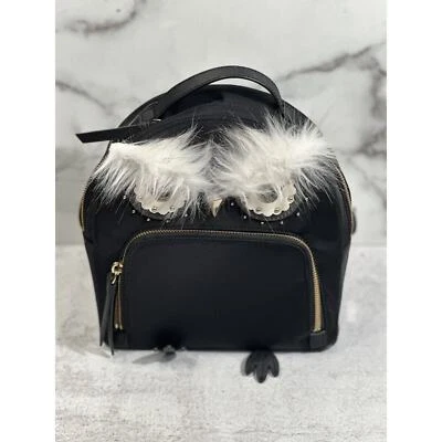 KATE SPADE Owl Tomi Star Bright Backpack Black Nylon Leather WKRU5690 Kate Spade New York Star Bright Owl Tomi Nylon and Leather  main image 2