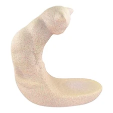 Vtg Haeger Pottery Pink Textured Cat Base Sculpture Figurine No Glass Fish Bowl