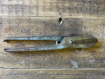 VINTAGE GILBOW TOOLS - BLECHSCHERE, 10 ZOLL gerader Schnitt HERGESTELLT IN ENGLAND 