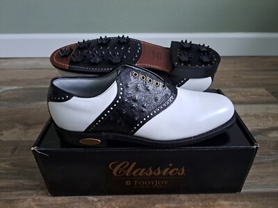 NEW Footjoy Classics Dry Premiere Mens Golf Shoes 50690 WH/BLK