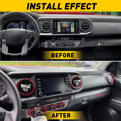 A/C VENT RING OUTER TRIM DECORATION COVERS FOR 2016 2017 2018-2022 TOYOTA TACOMA - Picture 7 of 19