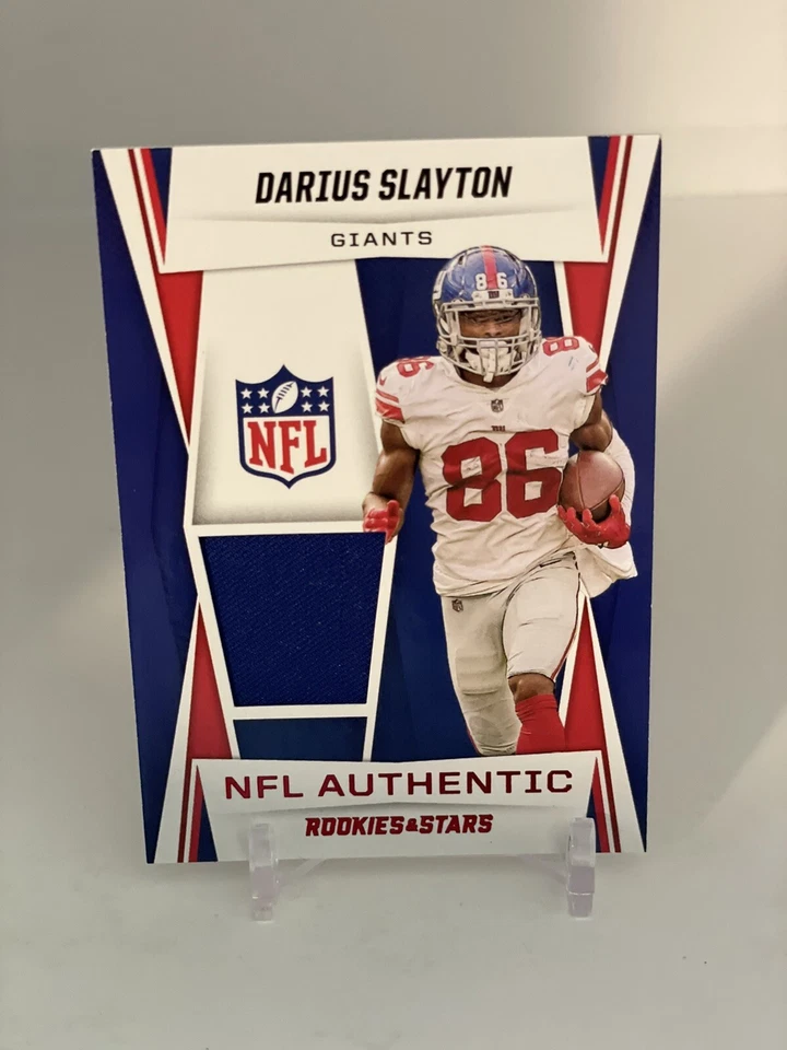 2021 Rookies & Stars NFL AUTHENTIC- Darius Slayton NA-DS Player Worn Material - Image 2 of 4