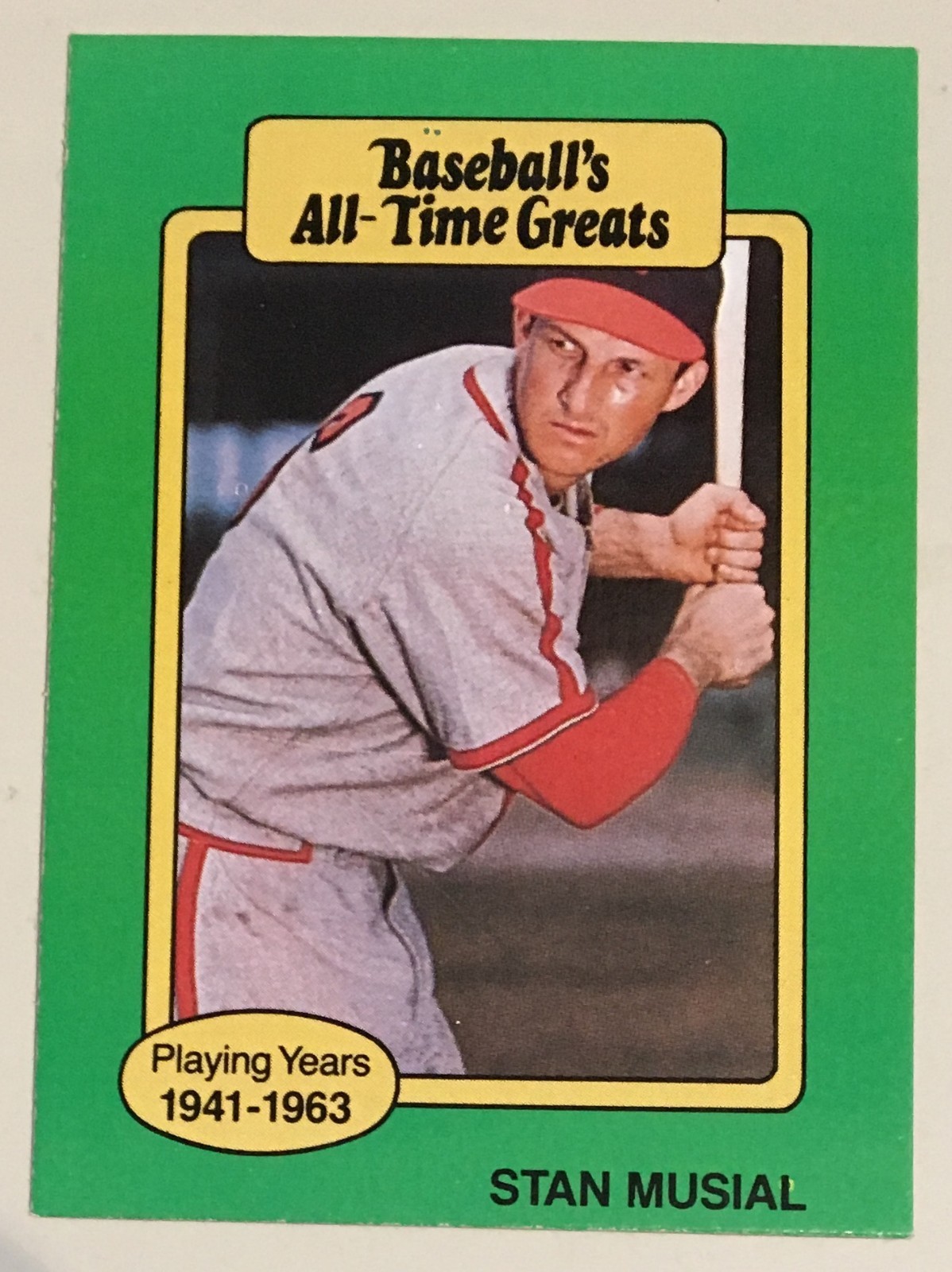 STAN MUSIAL, "BASEBALL'S ALLTIME GREATS" CARD IN EXCELLENT CONDITION !!! eBay