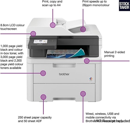 Brother DCP-L3560CDW A4 Colour Laser Printer Copy Scan (OPEN BOX) VAT Invoice - Picture 6 of 8