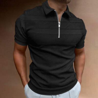 2025 Sommer Herren Polo Shirt reine Farbe Kurzarm-T-Shirt