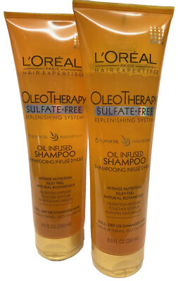 2 loreal oleo therapy oil infused shampoo sulfate free 8.5oz