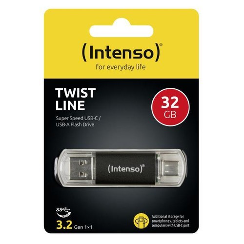 INTENSO FLASH DRIVE TWIST 32GB USB 3.2 + USB-C - Foto 2 di 4