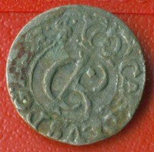 Livonia Sweden Riga Schilling 1665 Latvia 209