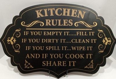 Kitchen Rules Decorative Wall Plaque 