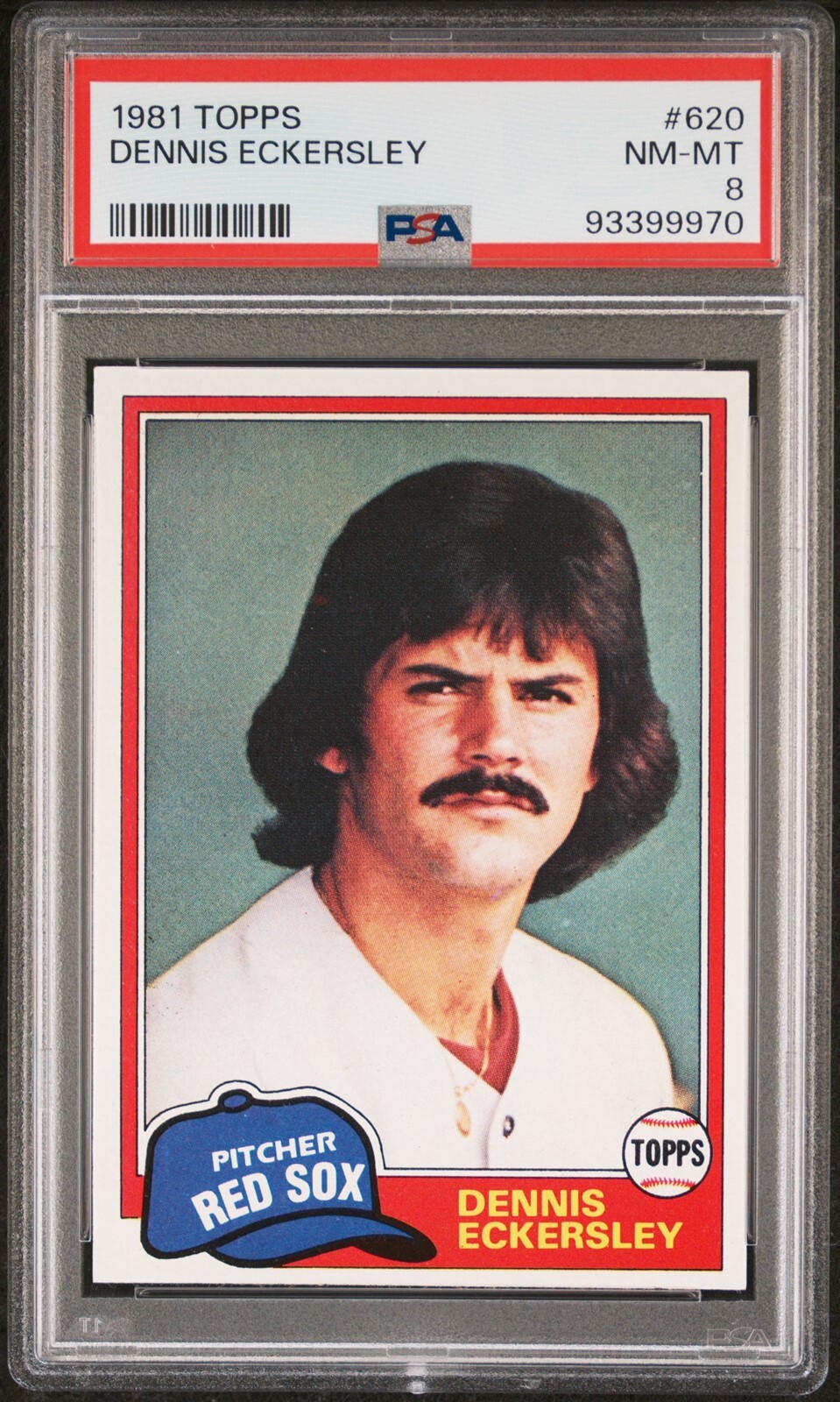 1981 Topps #620 Dennis Eckersley - PSA 8