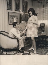 Fotografia FELICE GIMONDI moglie incinta 24x30 Paparazzi Ciclismo Foto Olympia