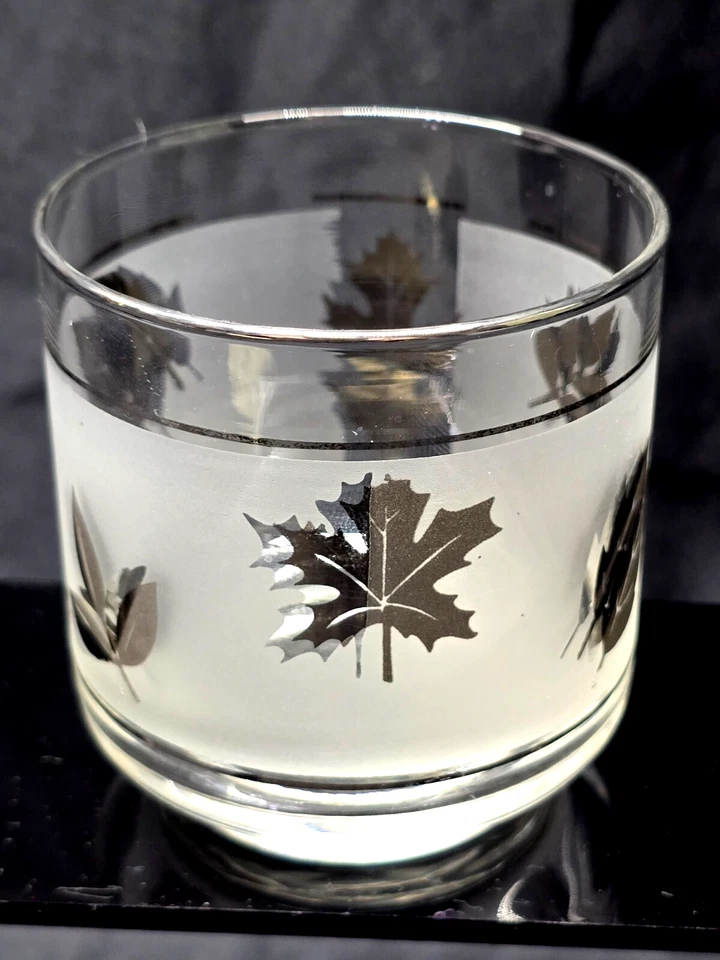 Vintage LIBBEY 3" Folha de Prata À Moda Antiga On The Rocks Vidro - Estado Perfeito Conjunto de 4 - Imagem 3 de 4