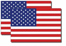 2x REFLECTIVE 3M USA American Flag Decal Stickers Exterior Various Sizes US made