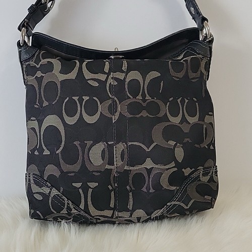 Coach Hobo-Schultertasche Chelsea Optic Signature C's schwarz/grau Jacquard - Bild 5 von 13