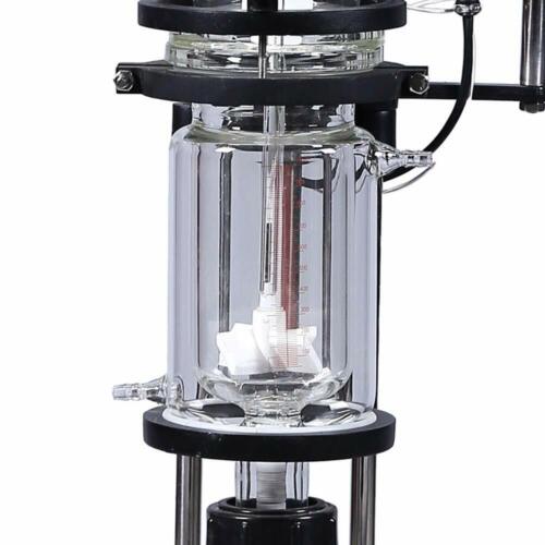 Reactor de vidrio con chaqueta de laboratorio 2 L recipiente de reacción química agitada pantalla digital - Imagen 8 de 12