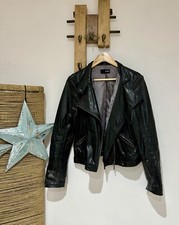 Jobis Black Genuine Nappa Leather Slim Fit Fitted Short Biker Jacket Size 40 12