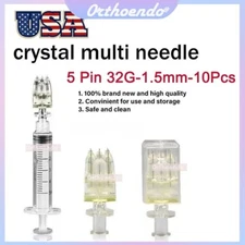 10Pc 5Pin Crystal Multi Needle  Replace Tip For Beauty Facial Skin Care Tool USA