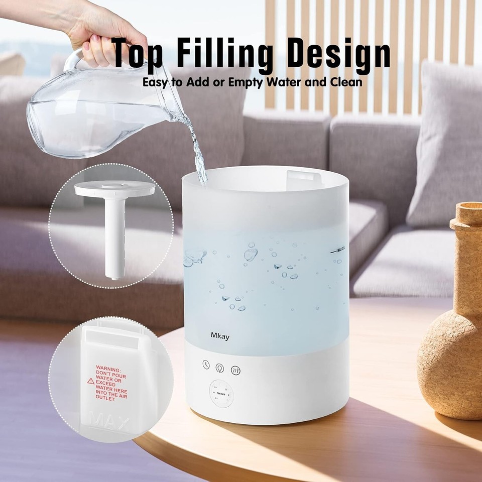 MKay Ultrasonic Air Humidifier 2.5L, Night Light, Oil Diffuser | eBay