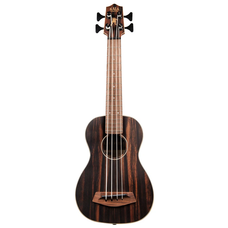 Kala U-BASS Striped Ebony Acoustic Electric Ukulele with Round Wound Strings - Image 2 of 4