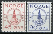 Norway 1960, Royal Society of Sciences set MNH Sc 380-81