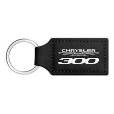 Chrysler 300 Rectangular Black Leather Key Chain Key-Ring