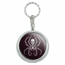 Creepy Bone Skeleton Spider Portable Travel Ashtray Keychain
