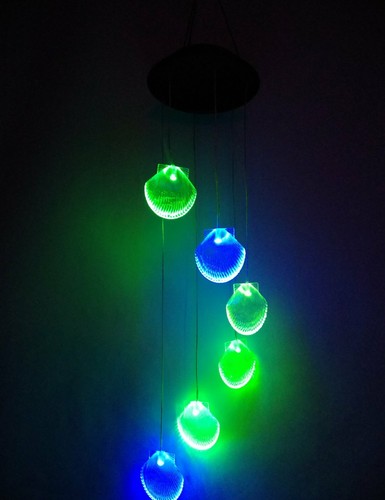 Solar Color Changing LED Hummingbird Wind Chimes Home Garden Decor Light Lamp US - Picture 10 of 23