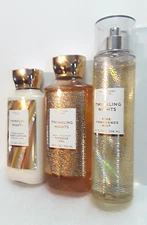 Bath Body Works  Twinkling Nights Lotion Shower Gel & Fragrance Mist SET New