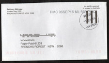 -5 SEP 2016 dated postmark YORK, WA 6302 complete cover