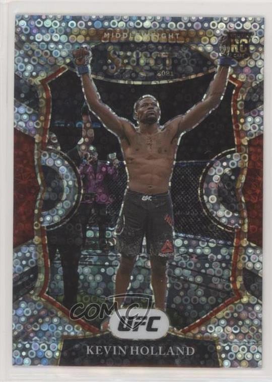 2021 Panini Select UFC Concourse Disco Prizm Kevin Holland #37 r1i